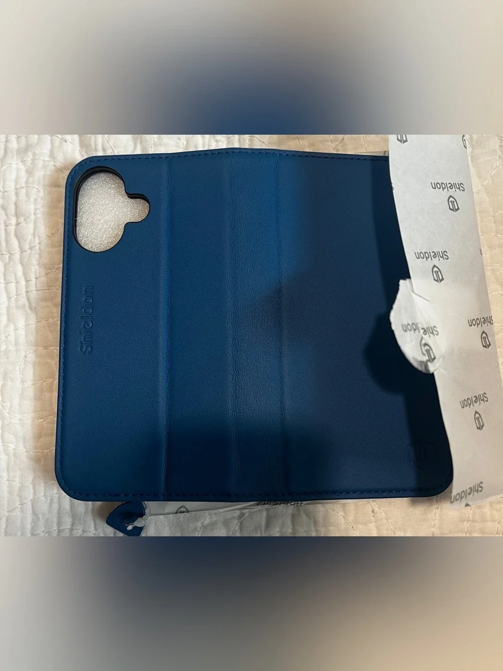 Genuine Leather Case For IPhone 17 Folio Wallet design RFID blocking 999-lb-1